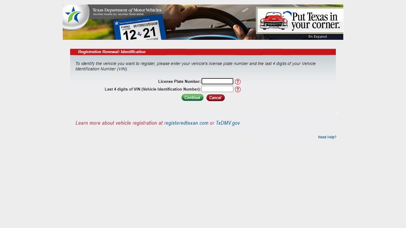 TxDMV - Vehicle Registration Renewal